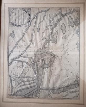 Stampa originale del 1700 territorio di Mantova 