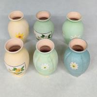 Lotto di 6 vasetti in ceramica bomboniere anni '90