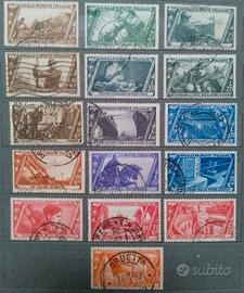 Serie Usato completa di 16 francob. marcia su roma
