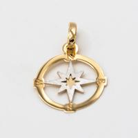 Ciondolo in oro giallo e bianco 18 kt 750 E.811
