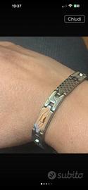 Bracciale acciaio umo