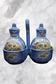 🍶Set oliera in ceramica PisaPia – Made in Italy 
