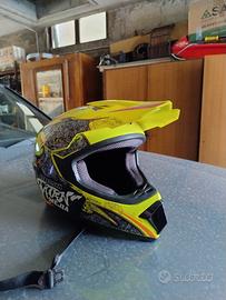 Casco motocross giallo