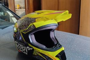 Casco motocross giallo