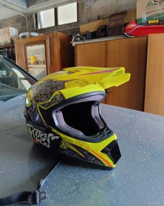 Casco motocross giallo