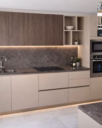 CUCINA E ISOLA CM L.420 + L.270 con elettrodomest