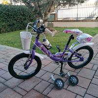 Bicicletta bambina misura 16 con ruotine