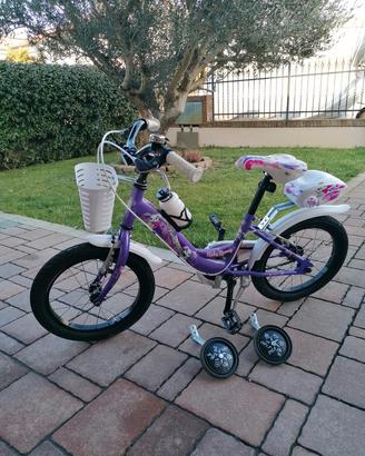 Bicicletta bambina misura 16 con ruotine
