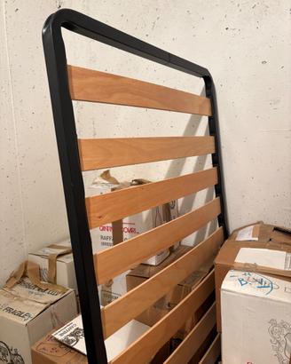 Letto singolo con cassettoni e rete pari al nuovo