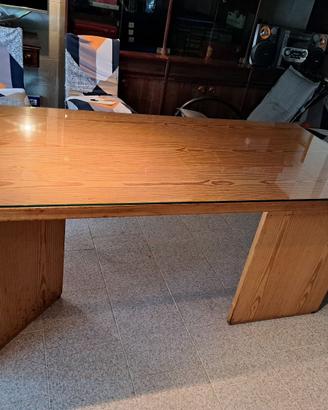 scrivania in legno faggio scuro