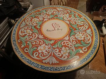 TAVOLO PIETRA LAVICA DECORATO