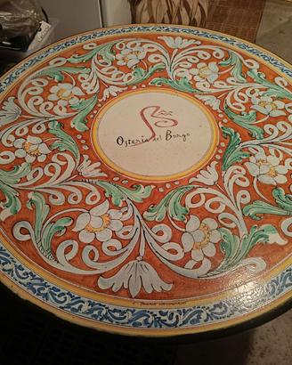 TAVOLO PIETRA LAVICA DECORATO