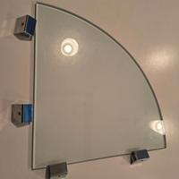 Mensola angolare vetro