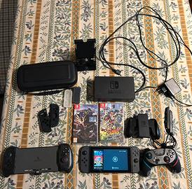 Nintendo switch usata con accessori e giochi