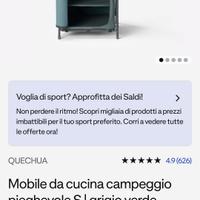 mobile pieghevole da campeggio decathlon 