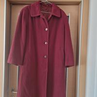 cappotto donna rosso di pura lana