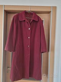 cappotto donna rosso di pura lana