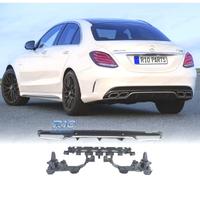 DIFFUSORE MERCEDES CLASSE C W205 AMG 15-21 LOOK C6