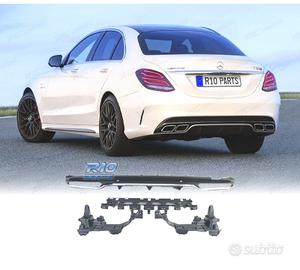 DIFFUSORE MERCEDES CLASSE C W205 AMG 15-21 LOOK C6