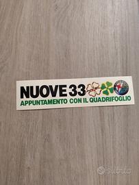 alfa 33 quadrifoglio adesivo originale vintage 