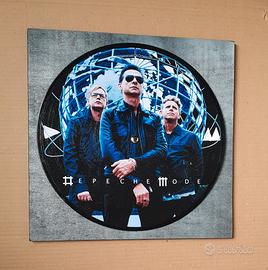 Vinile 33 giri a quadro omaggio ai Depeche Mode 