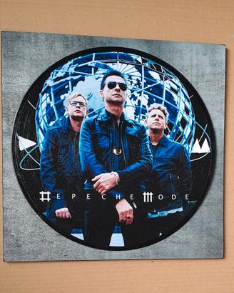 Vinile 33 giri a quadro omaggio ai Depeche Mode 