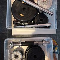 Pesi gommati da 5kg -2 kg - 1 kg + 4 manubri