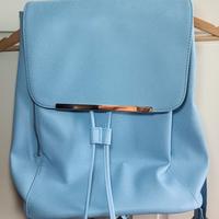 Zaino donna azzurro ecopelle NUOVO