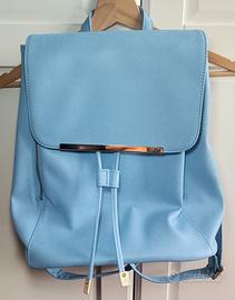 Zaino donna azzurro ecopelle NUOVO