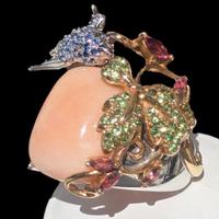 ANELLO ORO PIETRE PREZIOSE COLIBRÌ