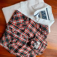 Coppia camicie taglia L: 1 bianca e 1 a quadretti 