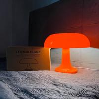 Lampada Stile Artemide Fungo Mushroom Arancione 