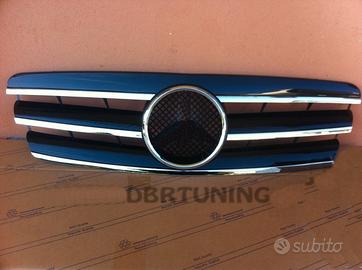 Calandra Mercedes C W203 nera cromo