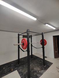 RACK Strenghshop 75x75 + optional + panca piana 