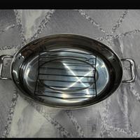 Tupperware casseruola ovale acciaioinox1810+grigli