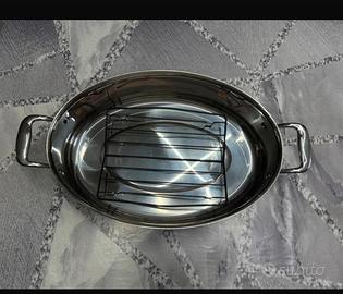 Tupperware casseruola ovale acciaioinox1810+grigli