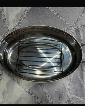 Tupperware casseruola ovale acciaioinox1810+grigli
