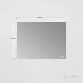 Specchio nuovo illuminato e con antiapp. 120x90