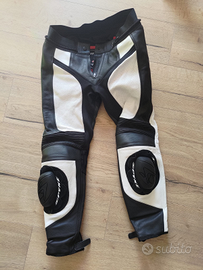 Pantaloni moto in pelle da donna