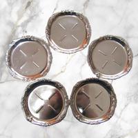 Set 5 Sottobicchieri Vintage in Acciaio Inox