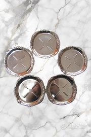 Set 5 Sottobicchieri Vintage in Acciaio Inox