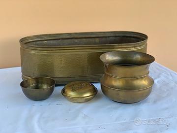 Portafiori in ottone e scatolina