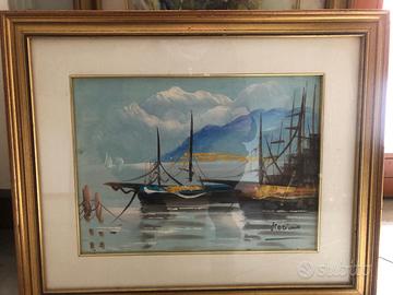 Quadro paesaggio marino Marino