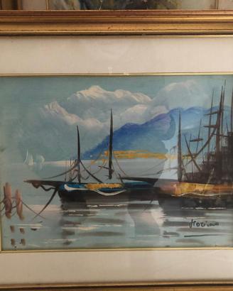 Quadro paesaggio marino Marino
