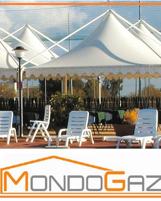 Gazebo fisso 5X5 Moon copertura tetto punta