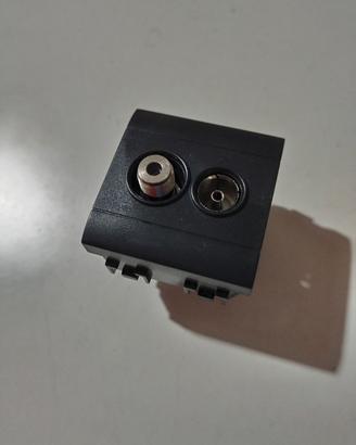 Presa TV + SAT Demix compatibile Bticino Living