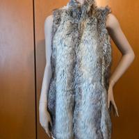 Giacca gilet lungo pellicciotto beige Only tg. L