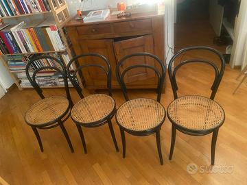 Set 4 sedie Drevounia (Thonet) Nere