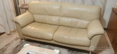  divano 3 posti in ecopelle con 2 copridivan