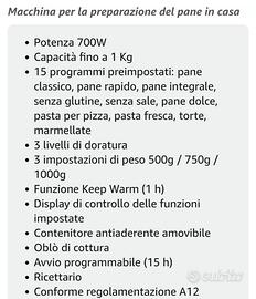 Macchina per il pane